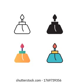 burner icon vector illustration with different style design. isolated on white background