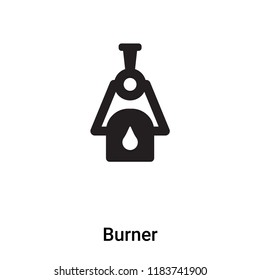 Burner icon vector isolated on white background, logo concept of Burner sign on transparent background, filled black symbol