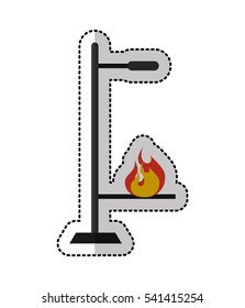 burner laboratory isolated icon vector illustration design