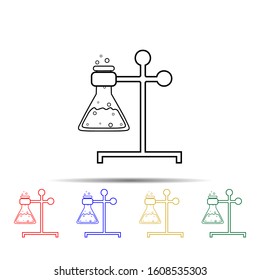 burner laboratory multi color style icon. Simple thin line, outline vector of sciense icons for ui and ux, website or mobile application