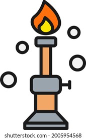 Diseño de iconos vectores con relleno de línea de quemador
