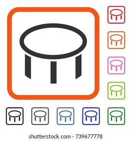 Burner Nozzle icon. Flat grey iconic symbol inside an orange rounded square. Black, gray, green, blue, red, orange color versions of Burner Nozzle vector. Designed for web and application interfaces.