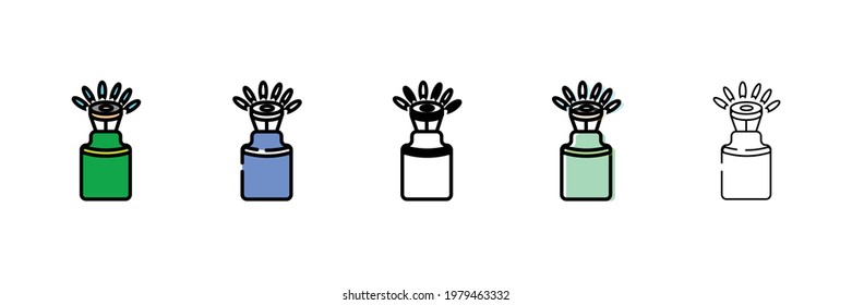 burner set vector type icon