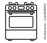 Burner stove icon outline vector. Gas cooker. Pot fire