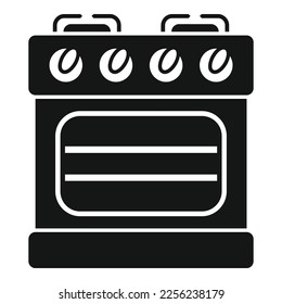 Burner stove icon simple vector. Gas cooker. Pot fire