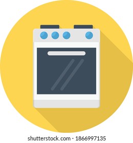 burner vector flat color icon