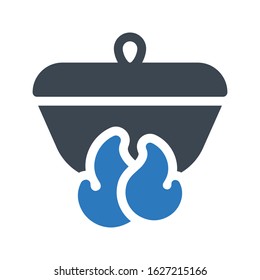 burner vector glyph color icon 