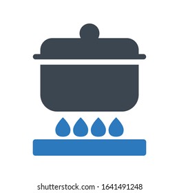 burner vector glyph flat icon 