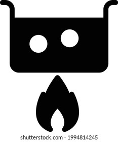 burner vector glyph flat icon