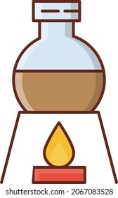 burner Vector illustration on a transparent background. Premium quality symbols.Vector line flat color icon for concept and graphic design.