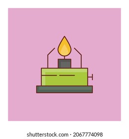 burner Vector illustration on a transparent background. Premium quality symbols.Vector line flat color icon for concept and graphic design.