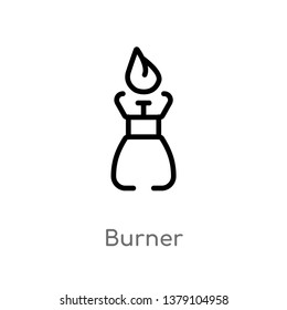 burner vector line icon. Simple element illustration. burner outline icon from science concept. Can be used for web and mobile