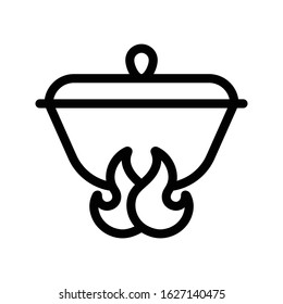 burner vector thin line icon 