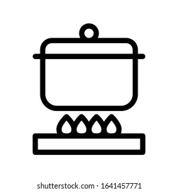 burner vector thin line icon 