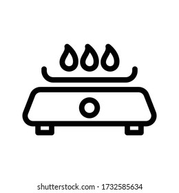 burner vector thin line icon 