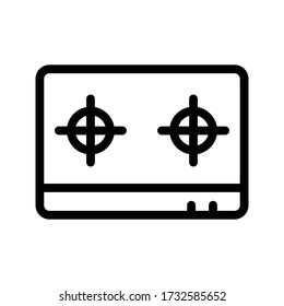 burner vector thin line icon 