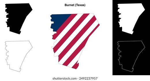 Burnet County (Texas) - Umriss-Kartenset