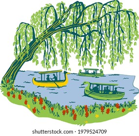 Burnham Park Illustration Landscape Outdoor