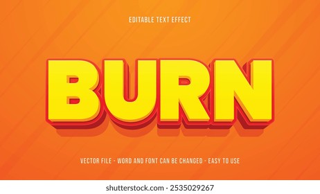 	
Burning 3D editable text effect