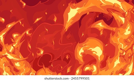 Burning background of flame effect_16:9