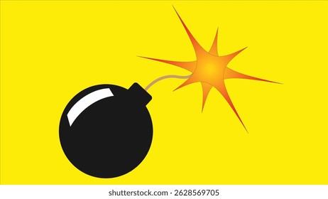 Bomba negra ardiente . .