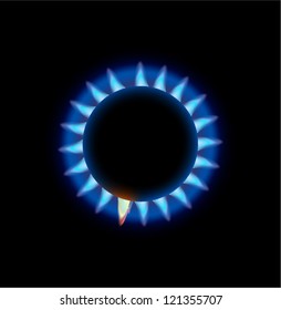 Burning Blue Flame Stove