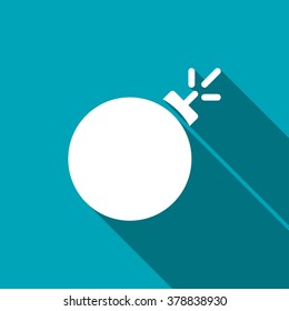 burning bomb vector icon