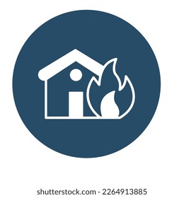 Burning building Vector Icon easily modify

