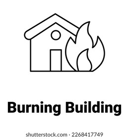 Burning building Vector Icon easily modify
