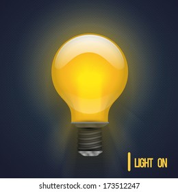 burning bulb. Vector illustration for your design.