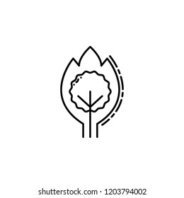 Burning bush icon. Element of Jewish icon for mobile concept and web apps. Thin line Burning bush icon can be used for web and mobile