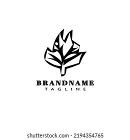 Burning Bush Logo Cartoon Icon Design Style Black Modern Isolated Vector Illustration