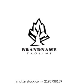 Burning Bush Logo Cartoon Icon Design Template Black Modern Isolated Vector Symbol