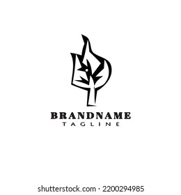 burning bush logo cartoon icon design template creative modern isolated vector illustration