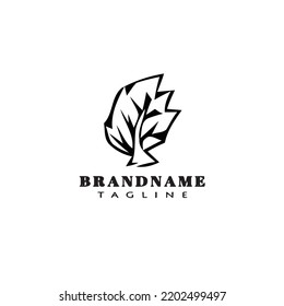 Burning Bush Logo Cartoon Icon Simple Template Black Modern Isolated Vector Illustration