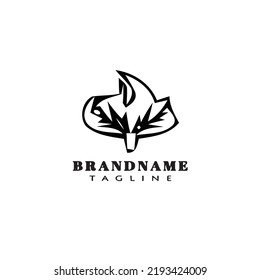 Burning Bush Logo Style Icon Design Template Black Modern Isolated Vector Illustration