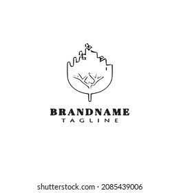 icono de arder bush logo único plantilla de diseño negro imagen vectorial aislada moderna