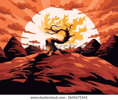 burning bush scene from the bible