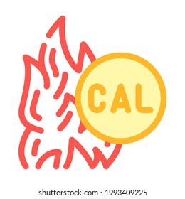 burning calories color icon vector. burning calories sign. isolated symbol illustration