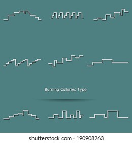 Burning calories exercise graph 