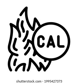 burning calories line icon vector. burning calories sign. isolated contour symbol black illustration