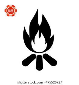 Burning Campfire Icon