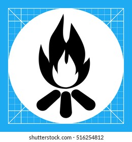 Burning Campfire Icon