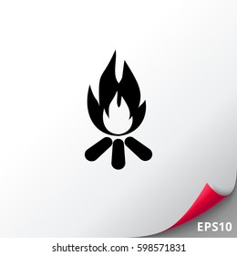 Burning Campfire Icon