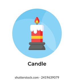 Burning candle beautiful vector design in modern style, ready to use icon