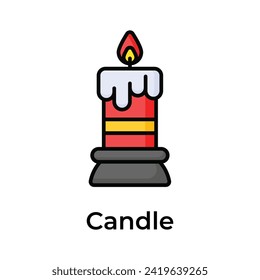 Burning candle beautiful vector design in modern style, ready to use icon