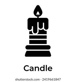 Burning candle beautiful vector design in modern style, ready to use icon