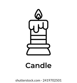 Burning candle beautiful vector design in modern style, ready to use icon