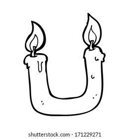Kerze an beiden Enden Karikatur brennen