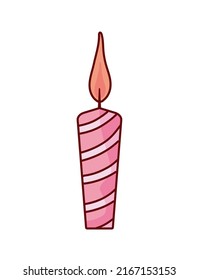 icono de candelabro quemado aislado plano